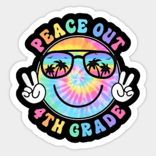 4Th Grade Peace Out School 2024 Last Day Of School Summer Sticker